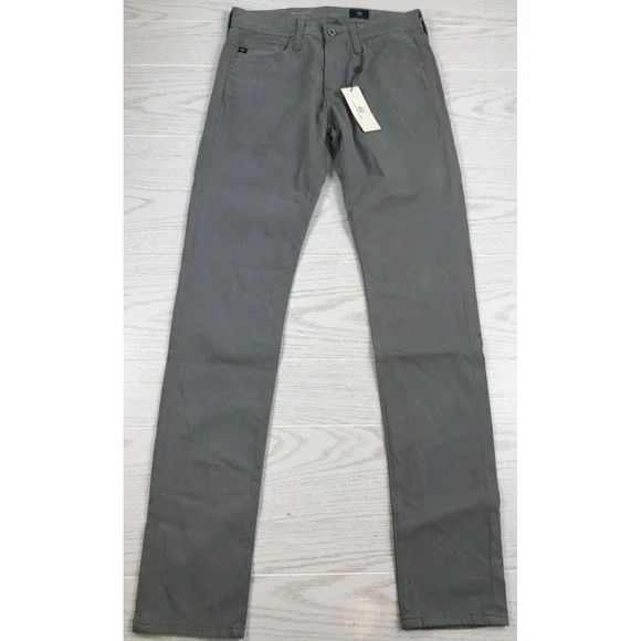 Adriano Goldschmied Sueded Stretch Sateen Jeans Mens 28x32 Gray The Stockton New